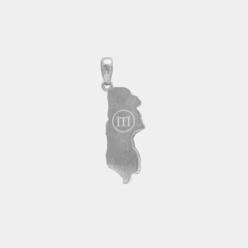 Fragmented Marcus Pendant - White Gold