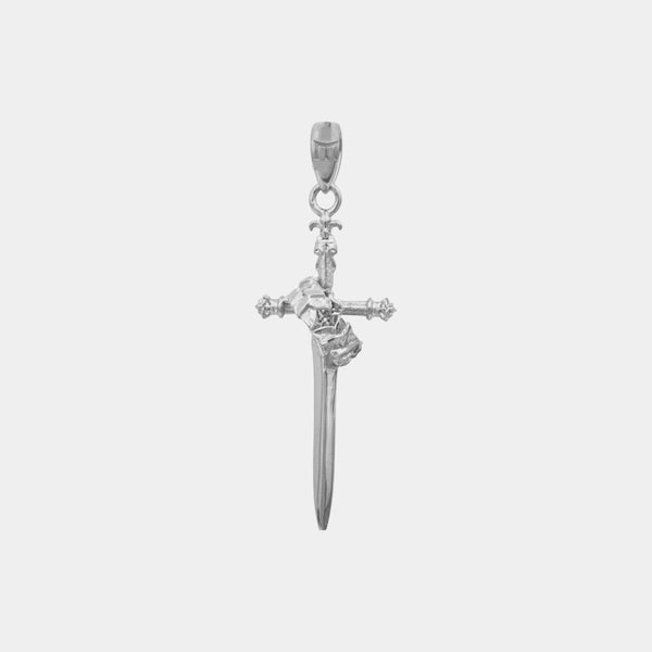 Emperor's Sword Pendant - White Gold - Marcozo