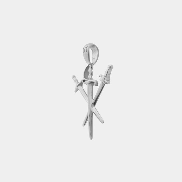 Triad Sword Pendant - White Gold - Marcozo