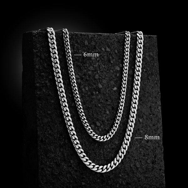 (6mm) Miami Cuban Link Chain - White Gold