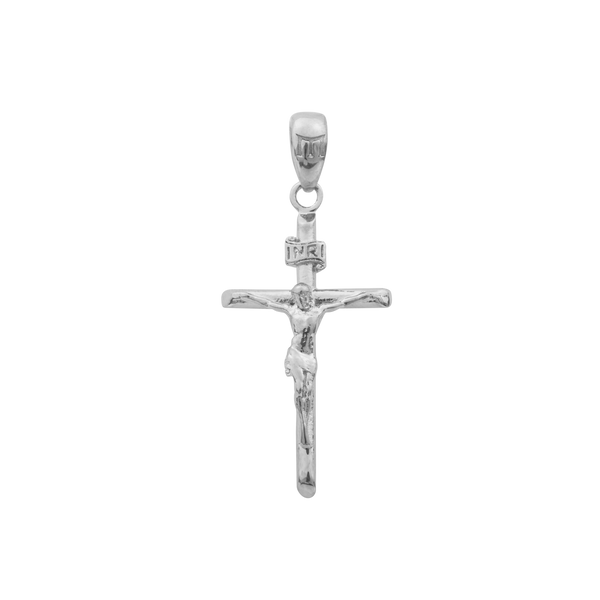 Classic Crucifix Pendant - White Gold - Marcozo