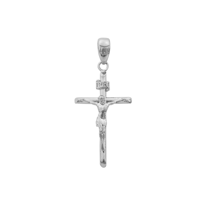 Classic Crucifix Pendant - White Gold - Marcozo