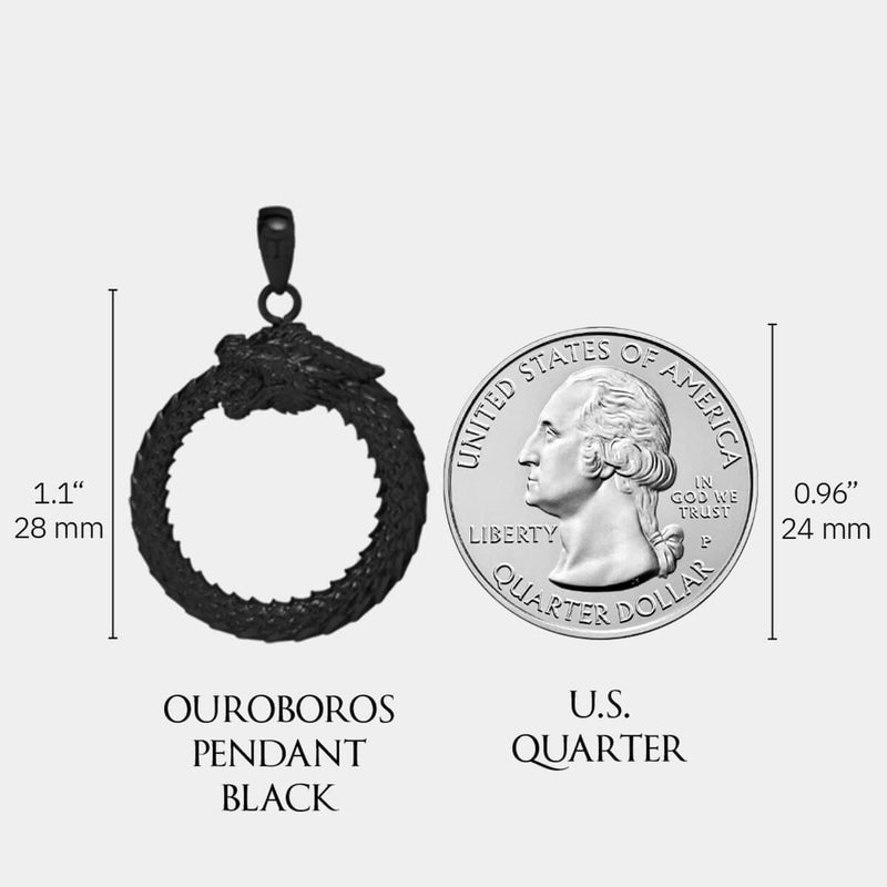 Ouroboros Pendant - Black - Marcozo