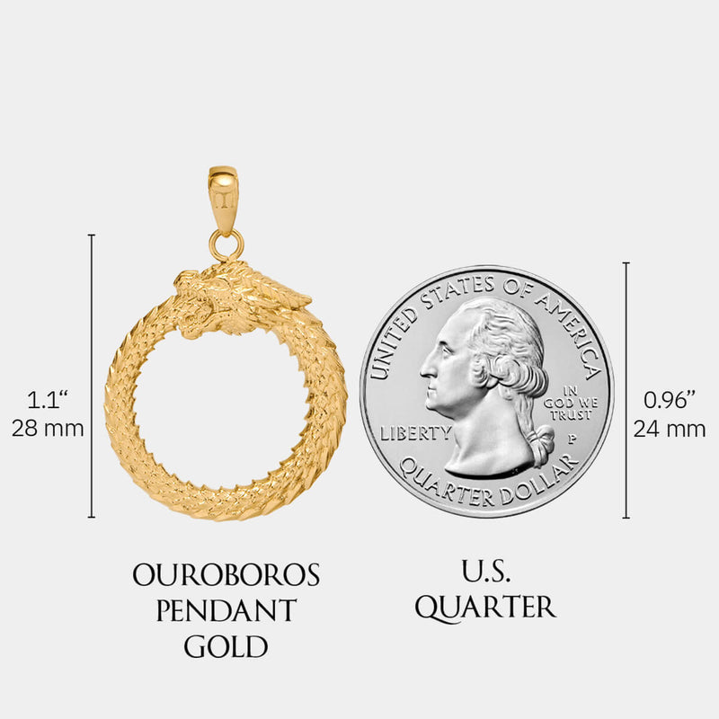 Ouroboros Pendant - Gold - Marcozo