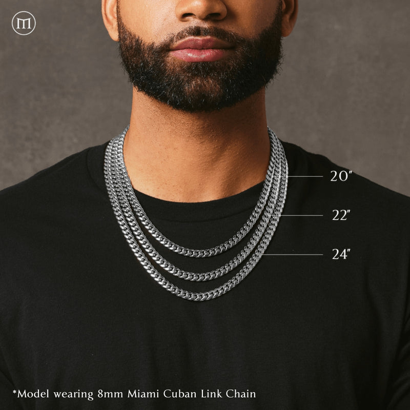 (6mm) Miami Cuban Link Chain - White Gold