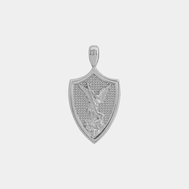 St. Michael Pendant - White Gold - Marcozo