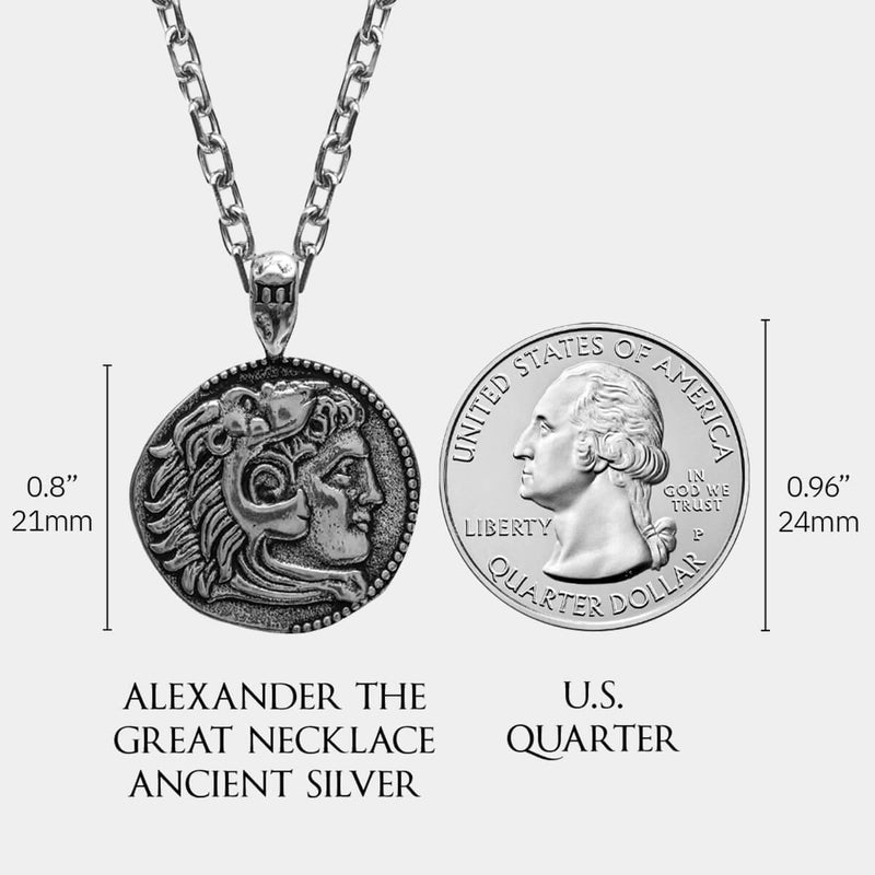 Alexander The Great Pendant - Ancient Silver - Marcozo