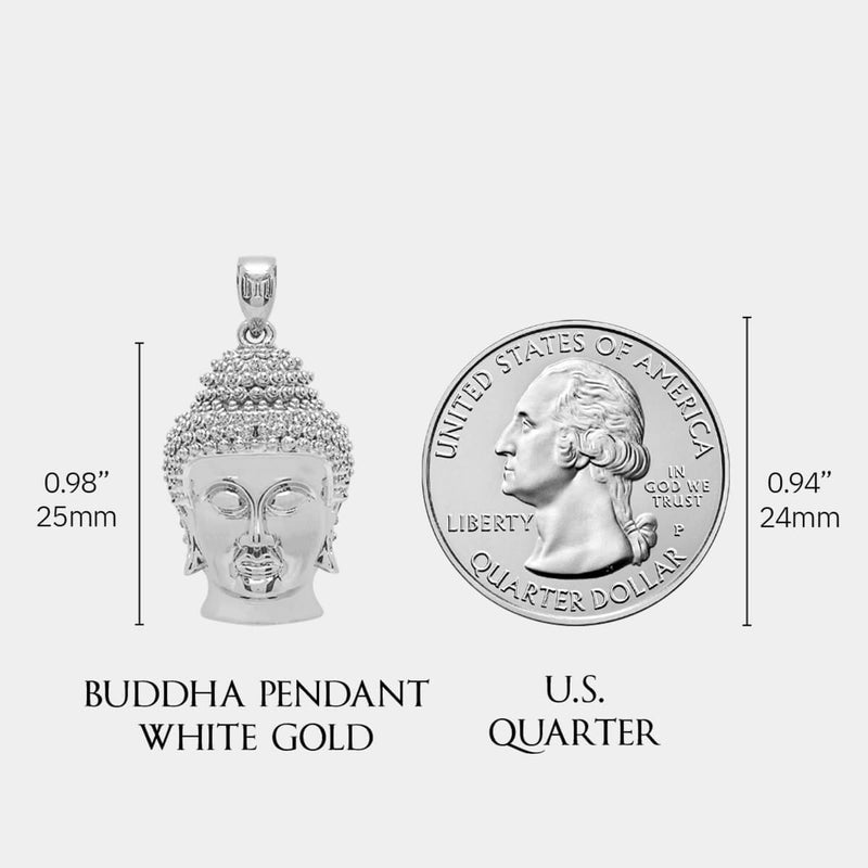 Buddha Pendant - White Gold - Marcozo