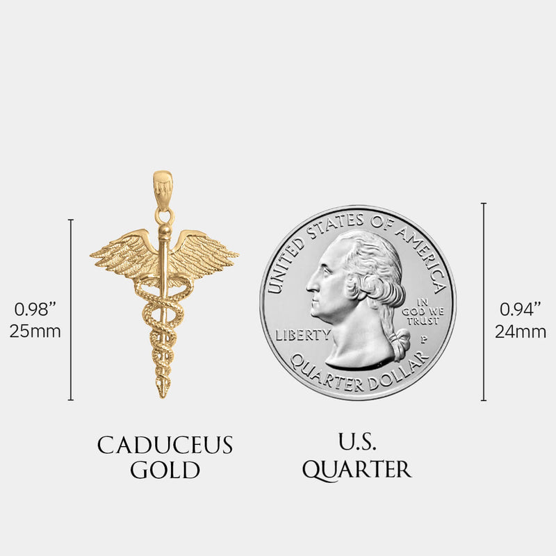 Caduceus Pendant - Gold - Marcozo