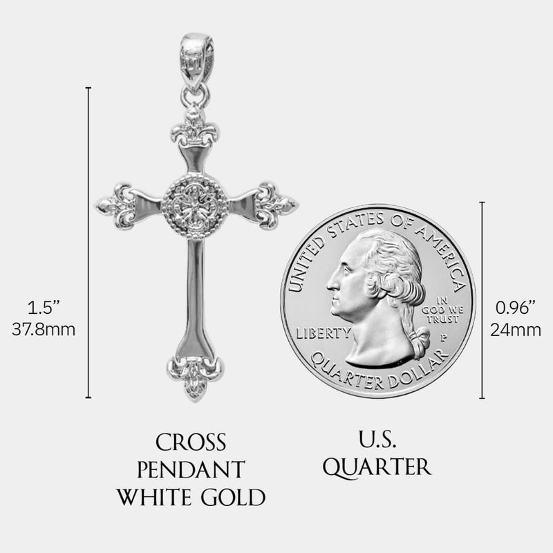 Cross Pendant - White Gold - Marcozo