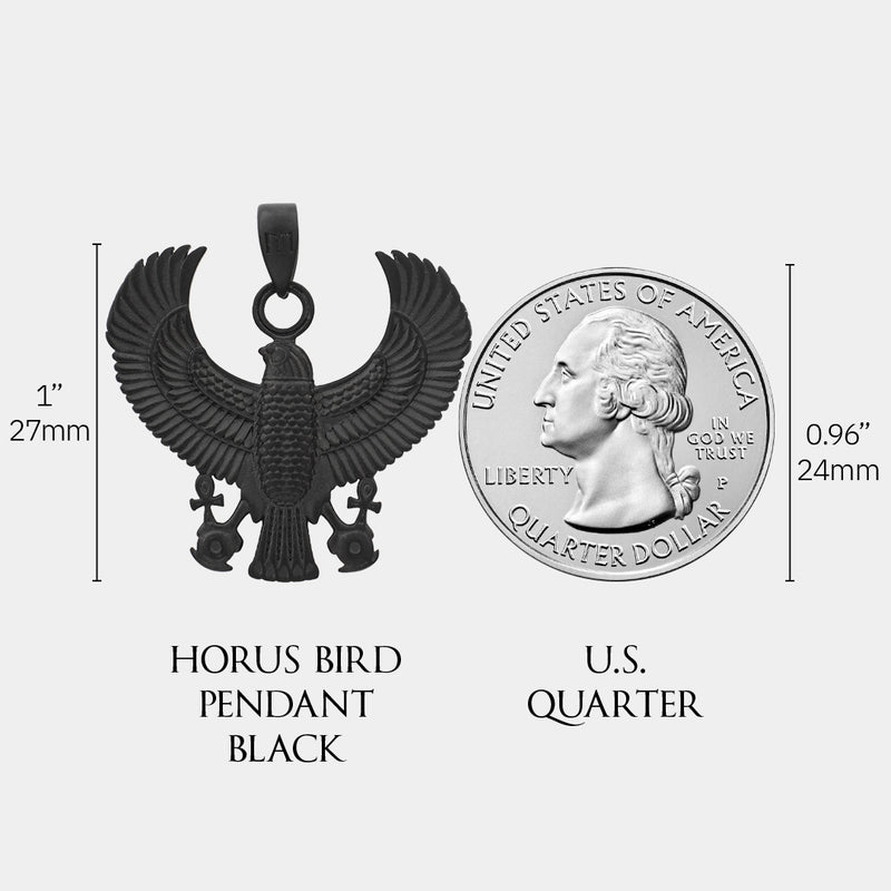 Horus Bird Pendant - Black