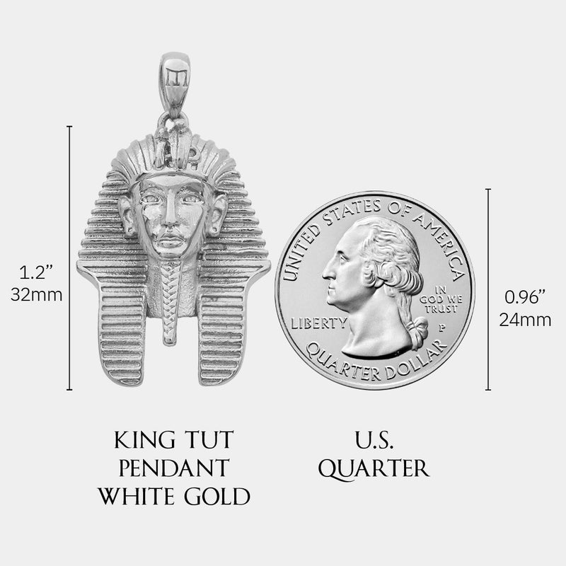 King Tut Pendant - White Gold