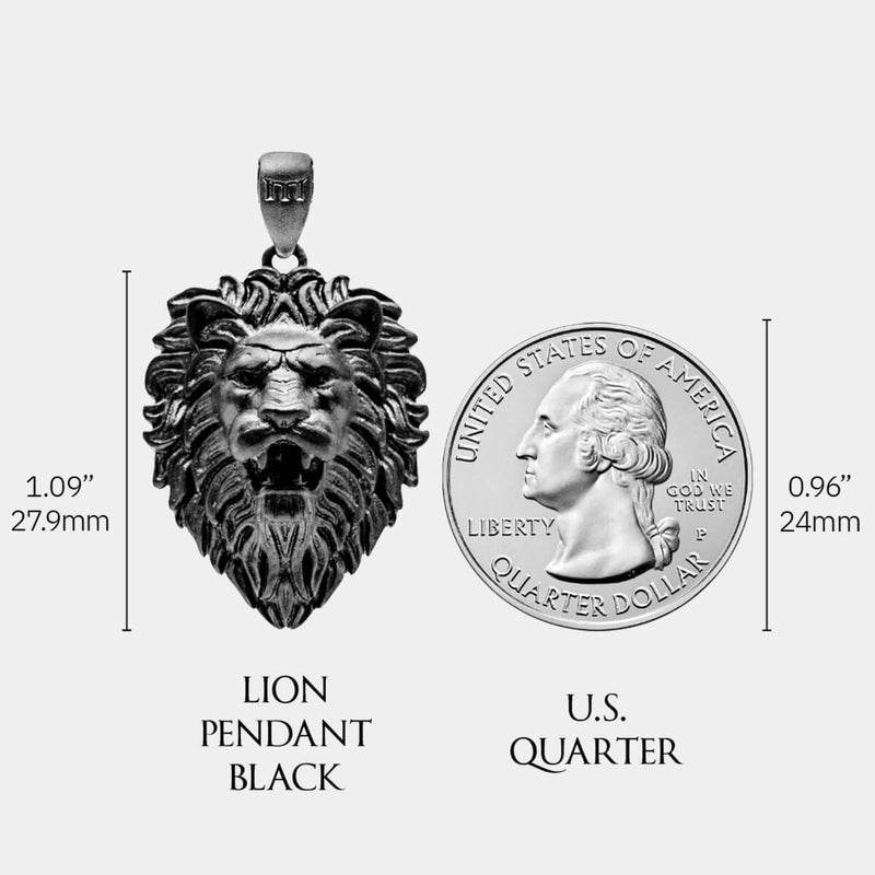 Lion Pendant - Black - Marcozo