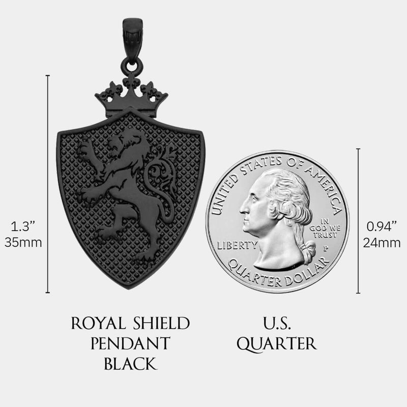 Royal Shield Pendant - Black - Marcozo