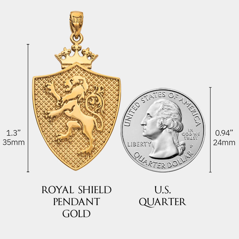 Royal Shield Pendant - Gold - Marcozo