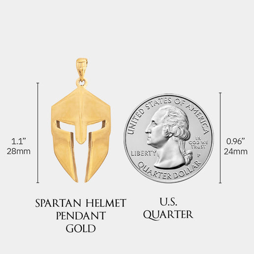 Spartan Helmet Pendant - Gold - Marcozo