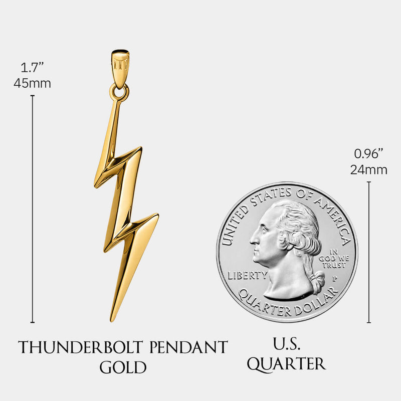 Thunderbolt Pendant - Gold - Marcozo