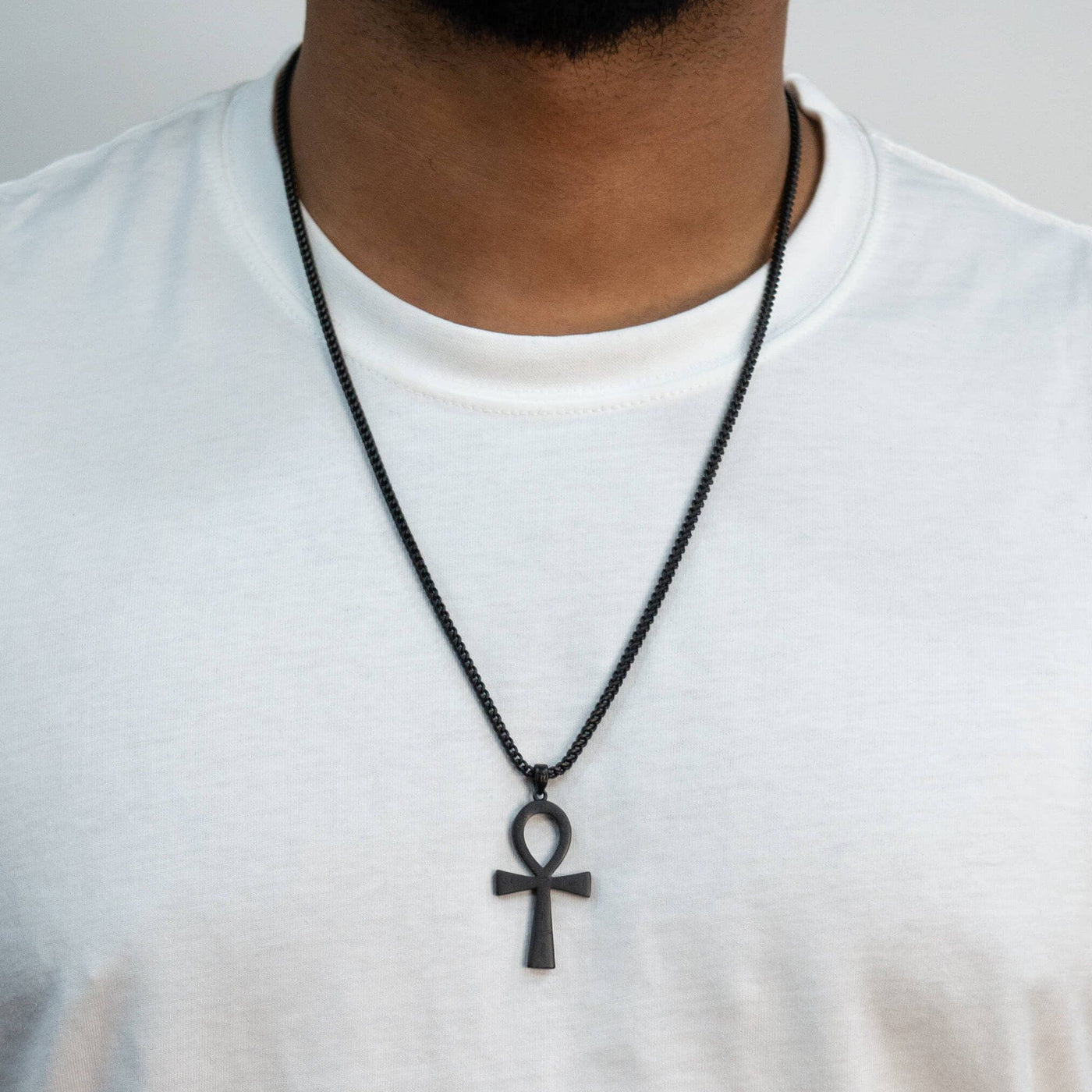 Black ankh store pendant