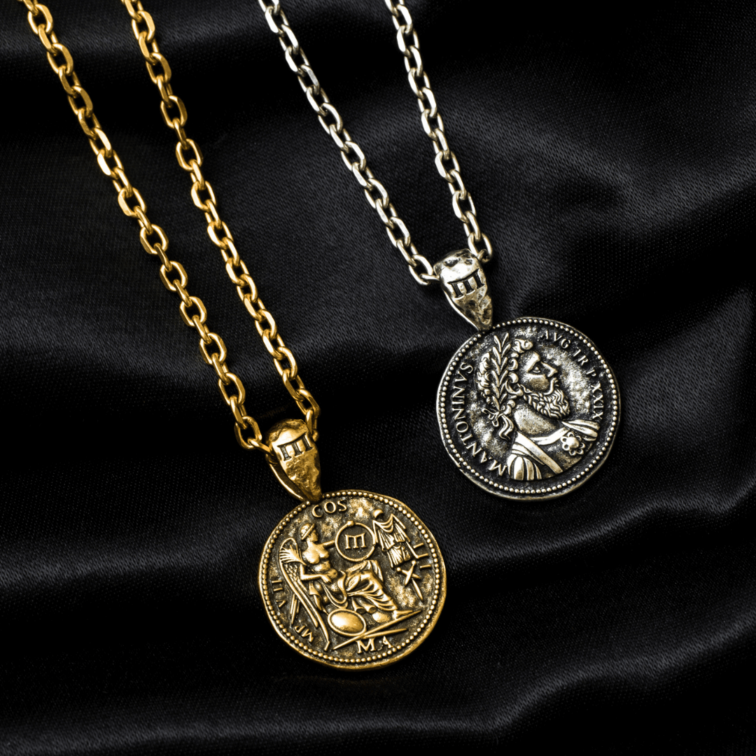 Marcus Aurelius Coin Pendant | Silver Marcus Pendant | Marcozo